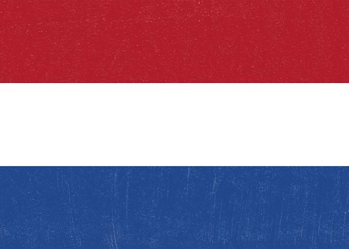 The Netherlands Flag Distressed