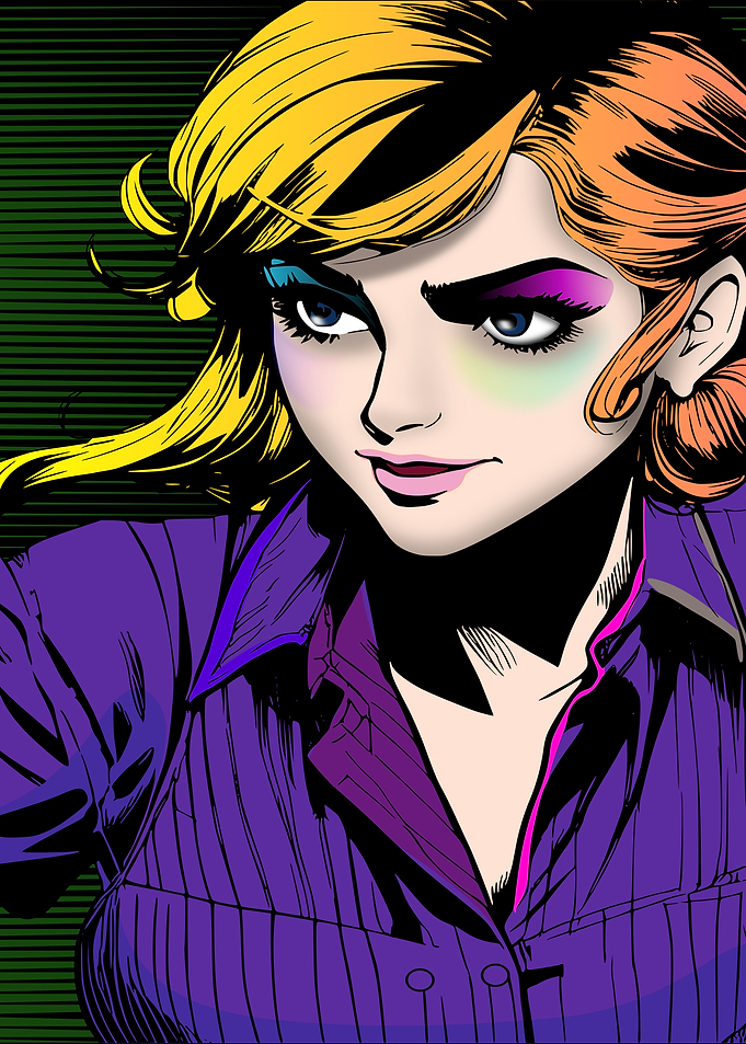Anime Woman with Vibrant Makeup