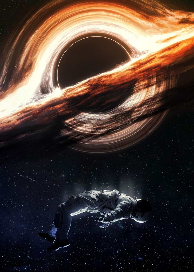 Astronaut near a Black Hole