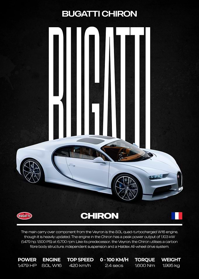 Bugatti Chiron Poster