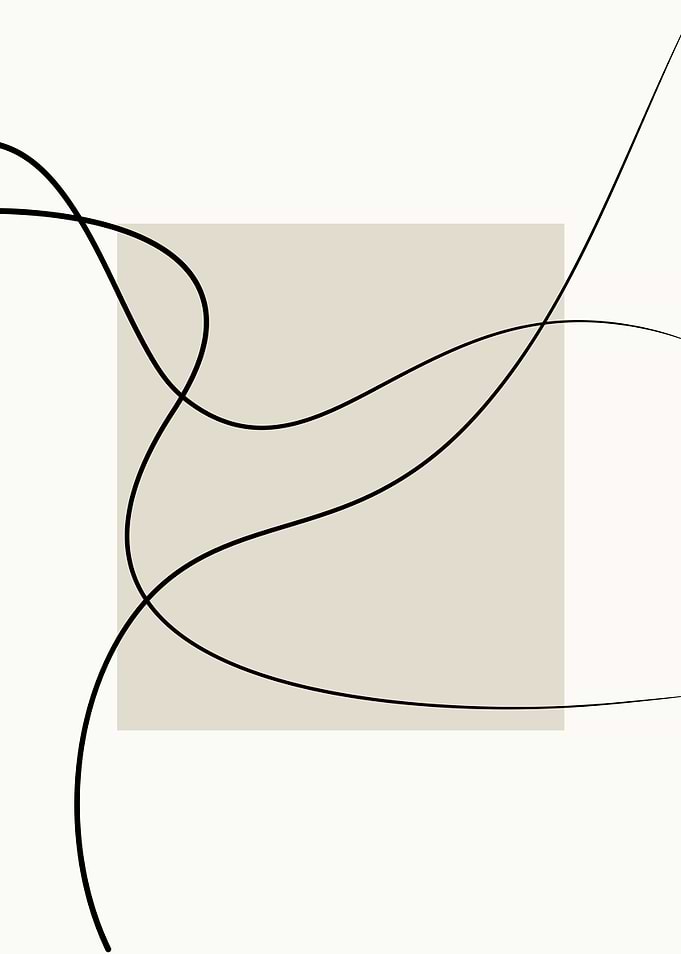 Abstract Lines on Beige Square