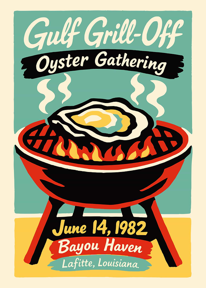 Gulf Grill-Off Oyster Gathering Poster
