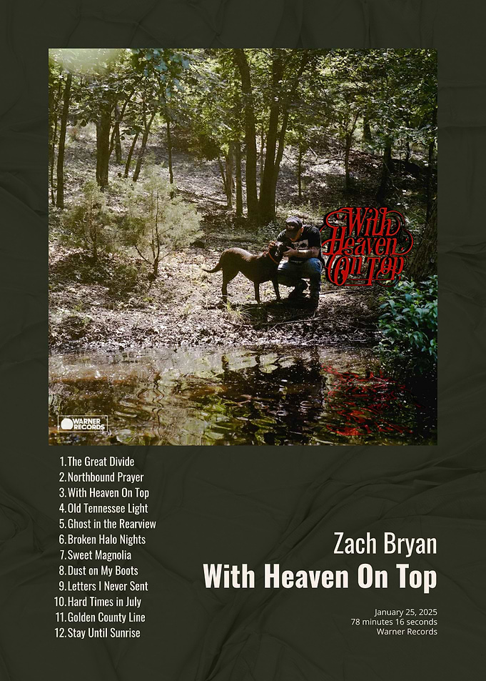 Zach Bryan With Heaven On Top Album Cover