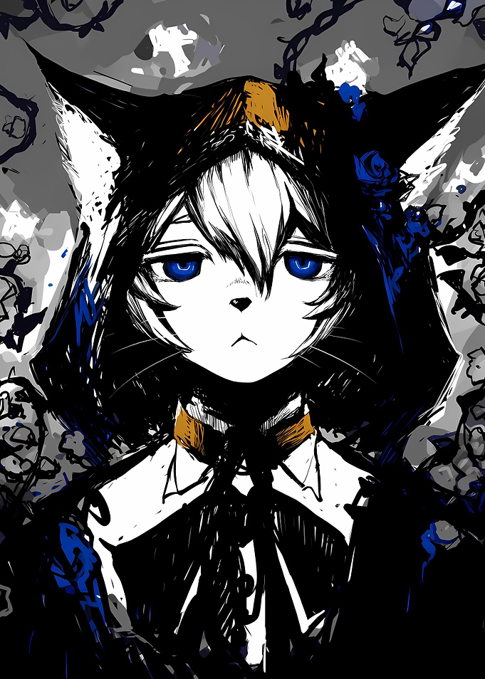 Anime Cat Character Portrait