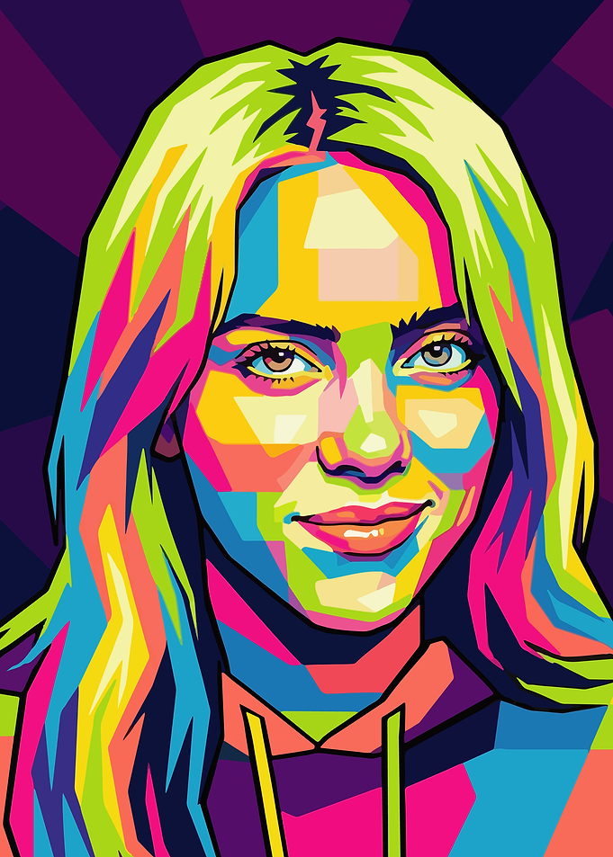 Billie Eilish Pop Art Portrait