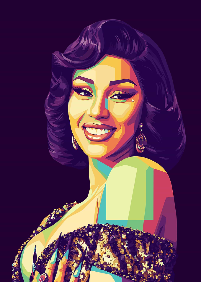 Cardi B Pop Art Portrait