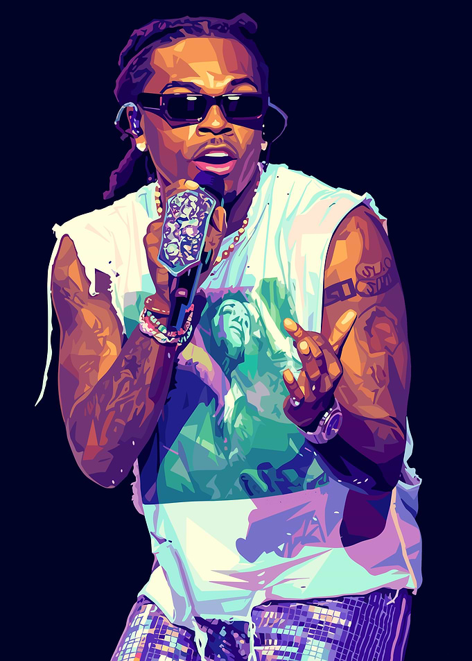 Gunna Performing on Stage Pop Art
