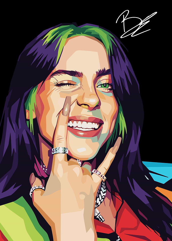 Billie Eilish Pop Art Portrait