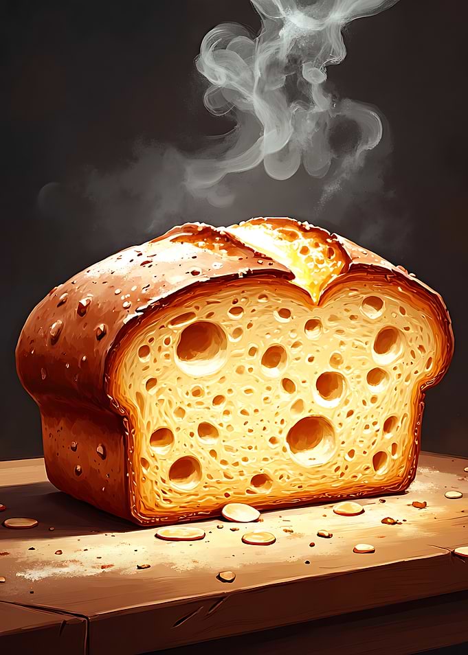 Steaming Loaf of Bread