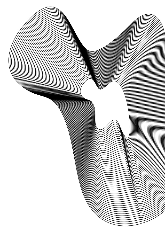 Abstract Black and White Wavy Lines