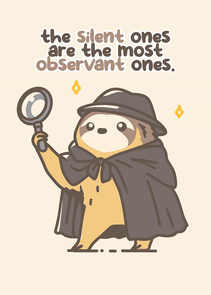 Detective Sloth with Magnifying Glass