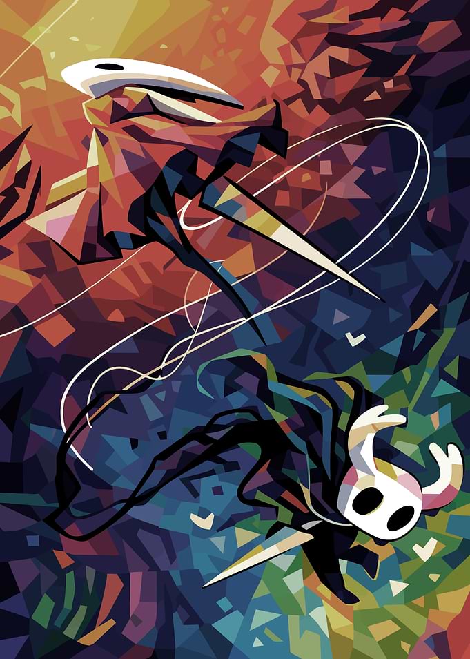 Hollow Knight Characters in Pop Art Style