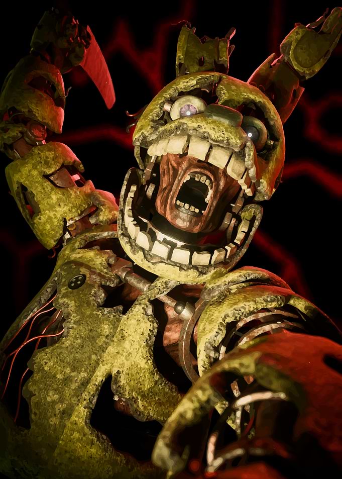 Scary Springtrap Animatronic Close-up