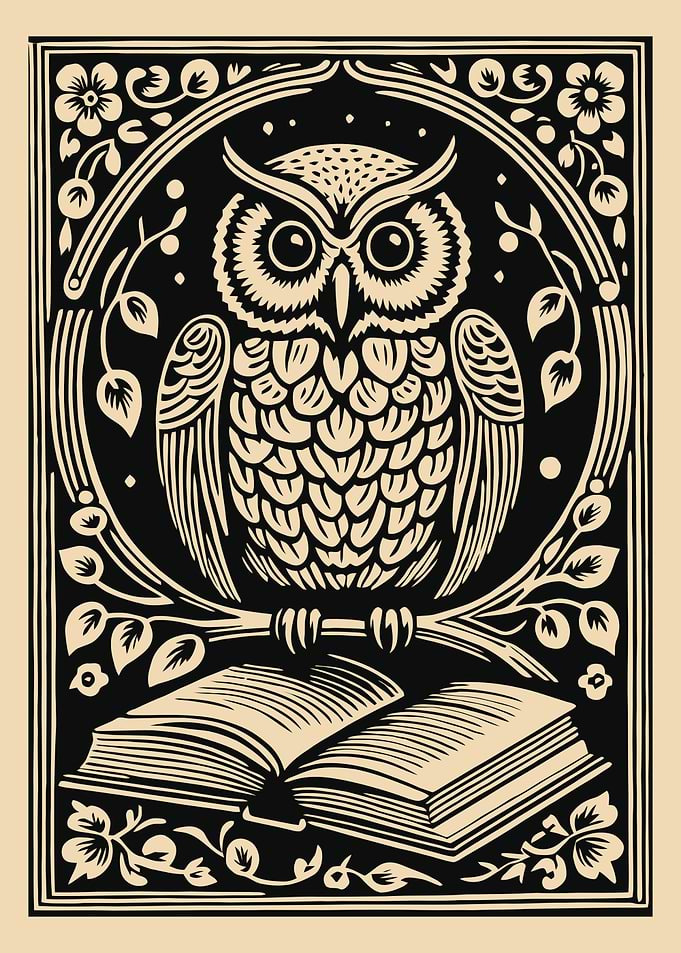 Owl on a Book
