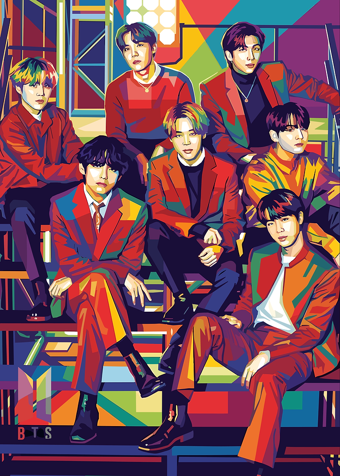BTS Pop Art Group Portrait