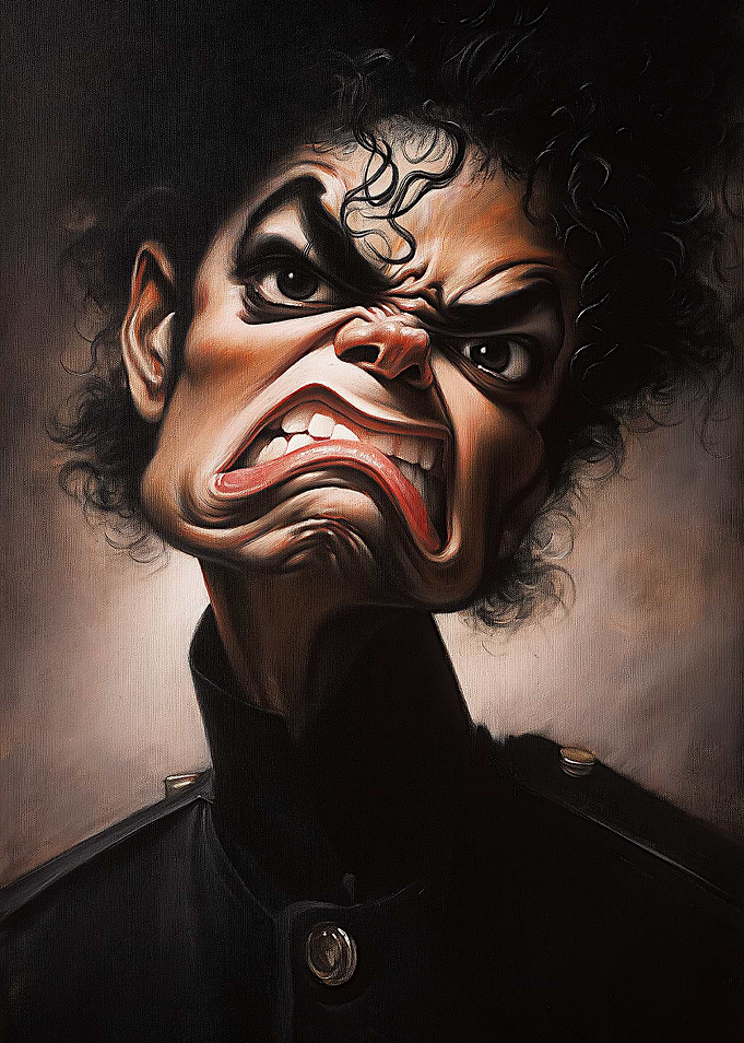 Caricature of Michael Jackson