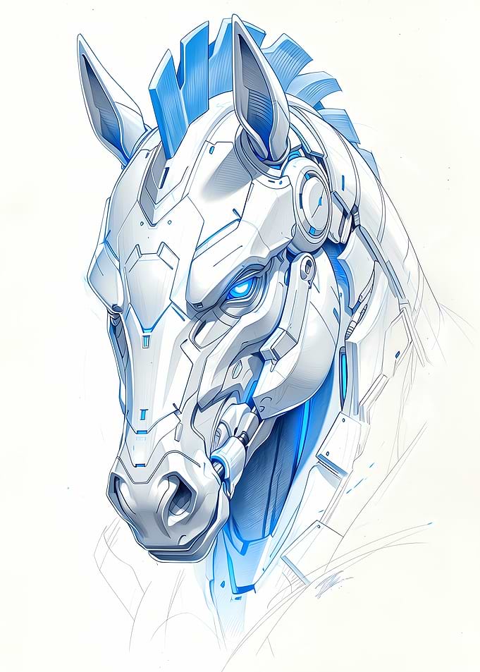 Neon Cyber Stallion