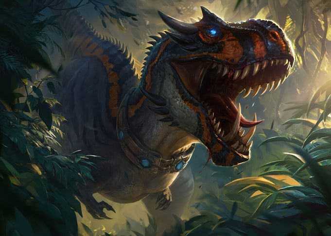 Fierce Dinosaur in Lush Jungle
