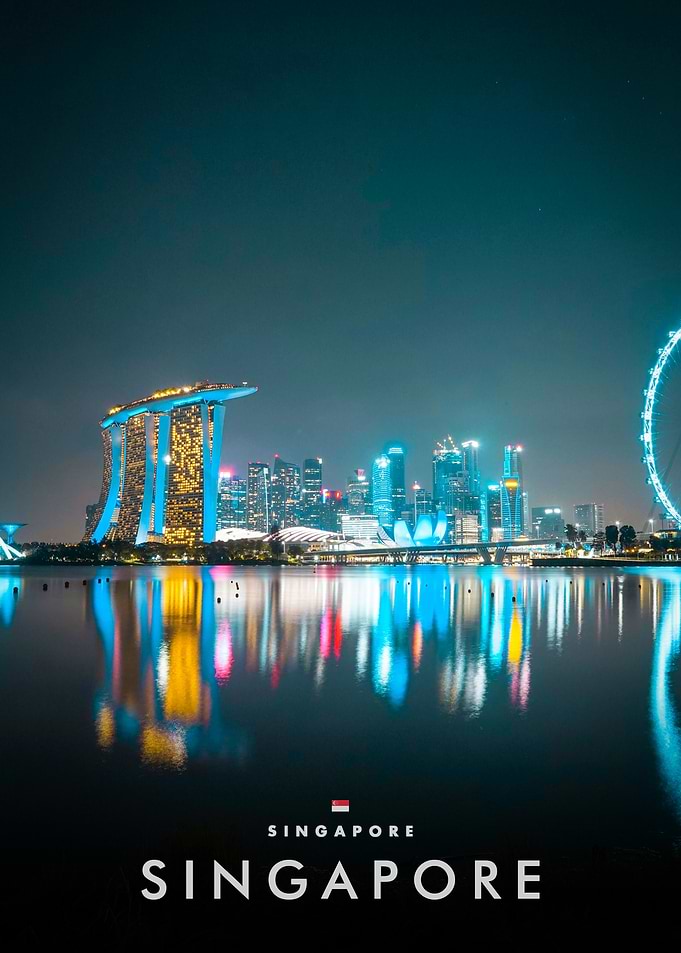 Singapore Skyline at Night