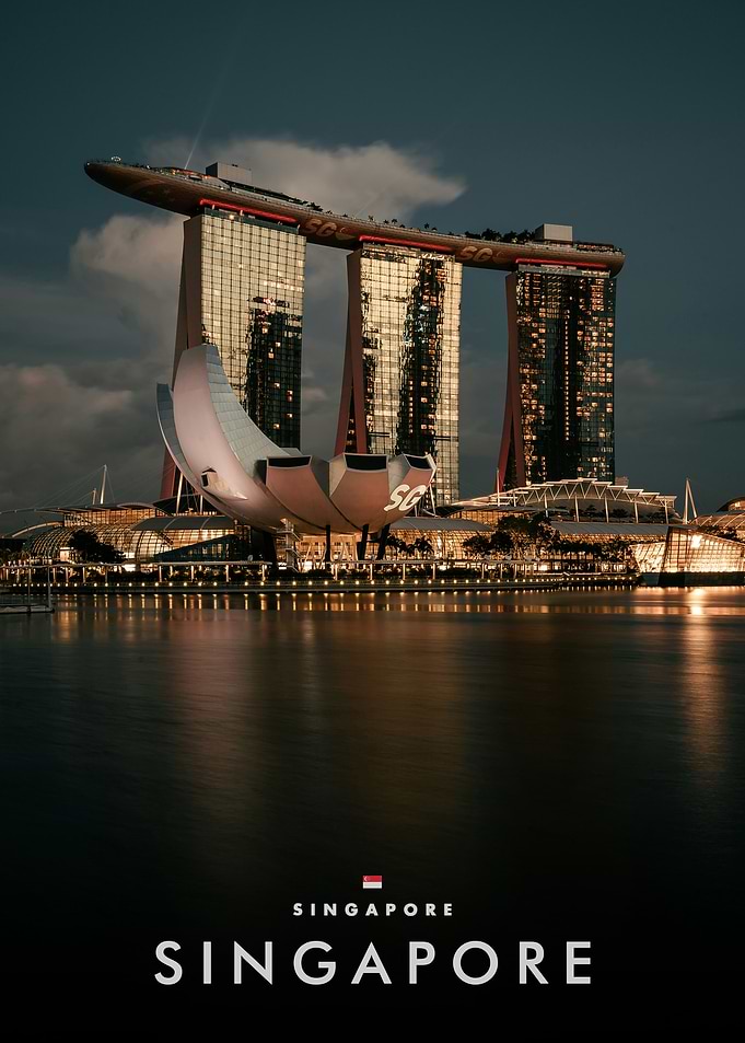Singapore Marina Bay Sands at Dusk