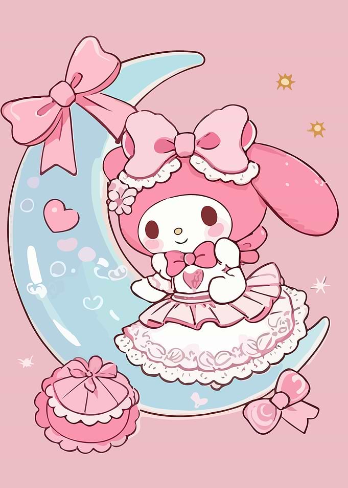 My Melody on a Crescent Moon