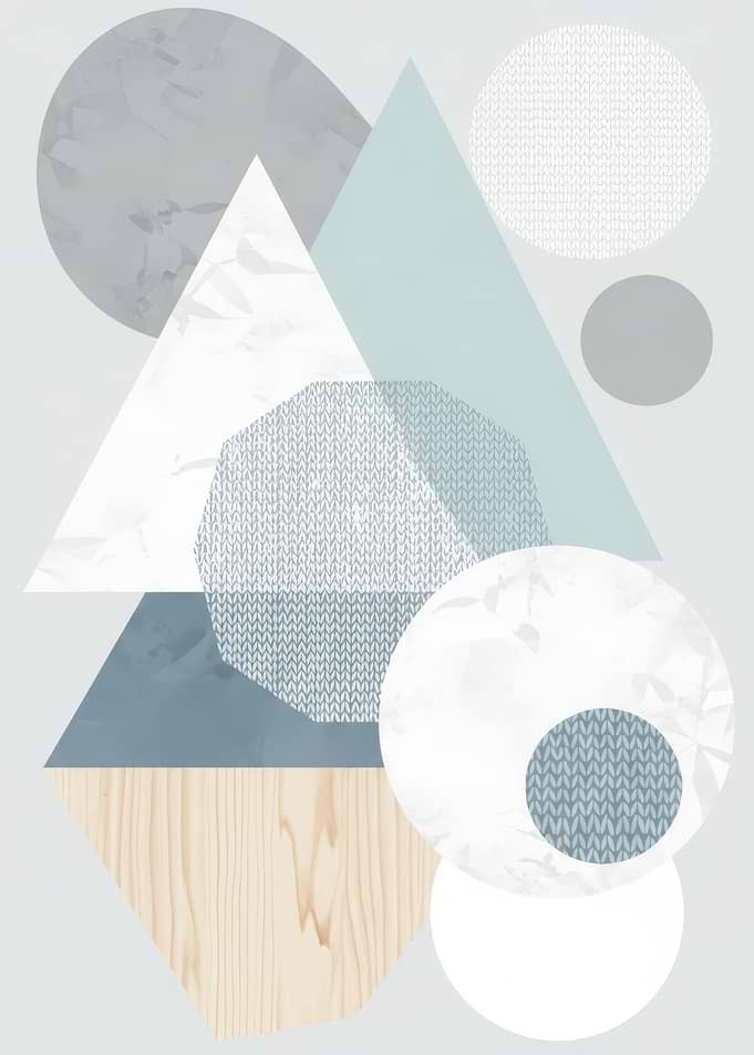 Abstract Geometric Composition with Textures