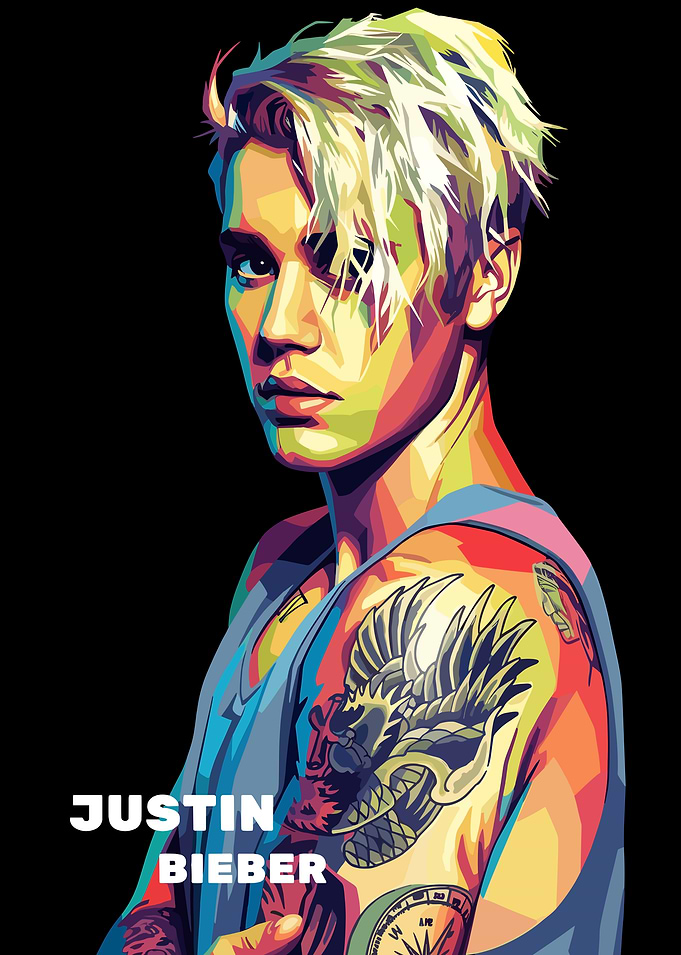 Justin Bieber Pop Art Portrait