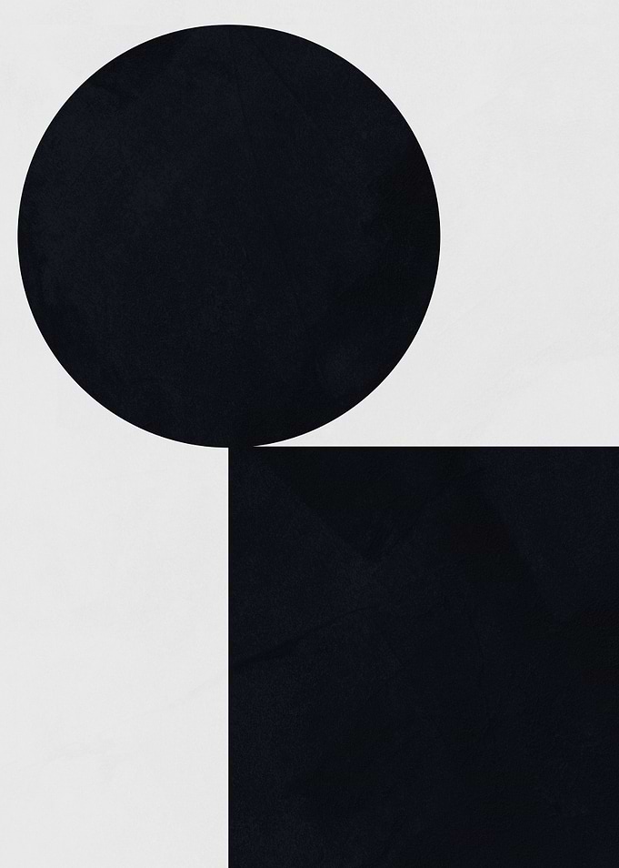 Abstract Black Circle and Square