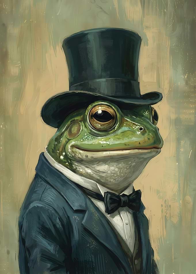 Gentleman Frog with Top Hat