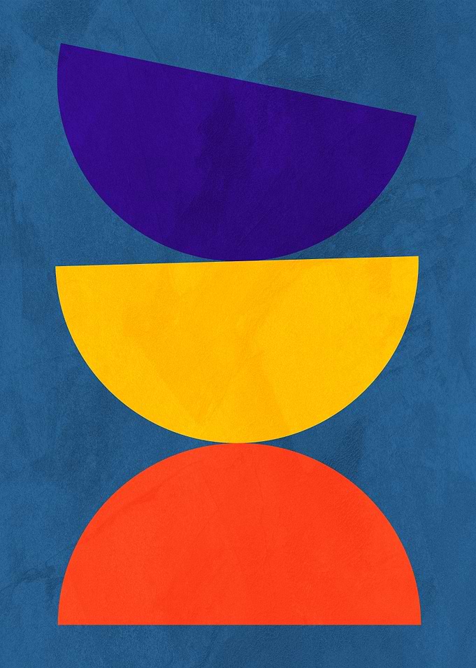 Abstract Geometric Shapes on Textured Background