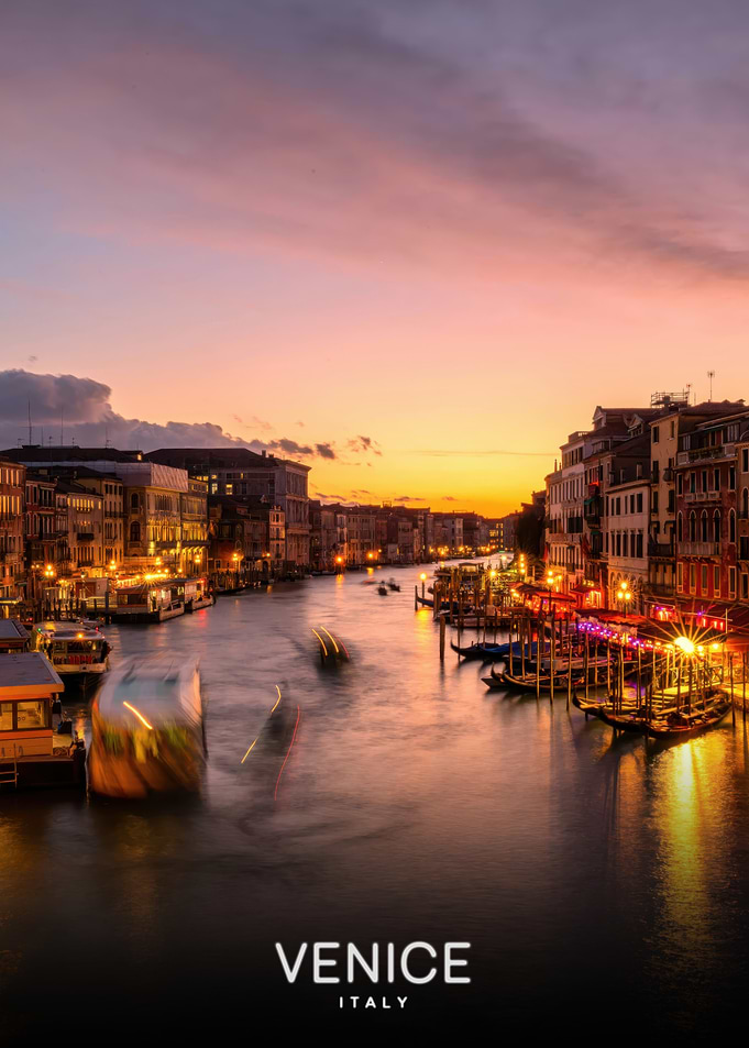 Venice Canal at Sunset