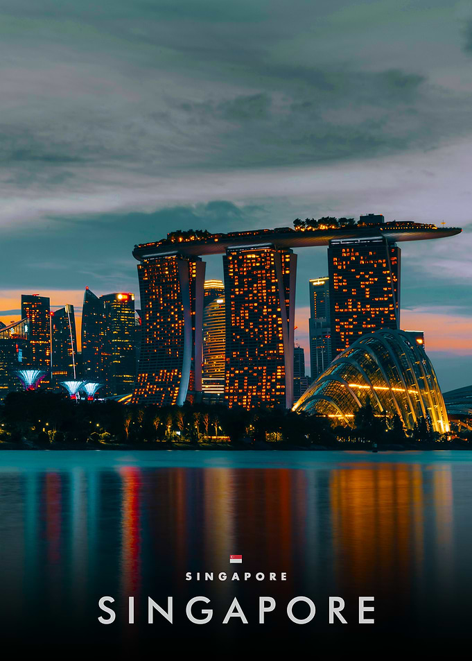 Singapore Skyline at Dusk