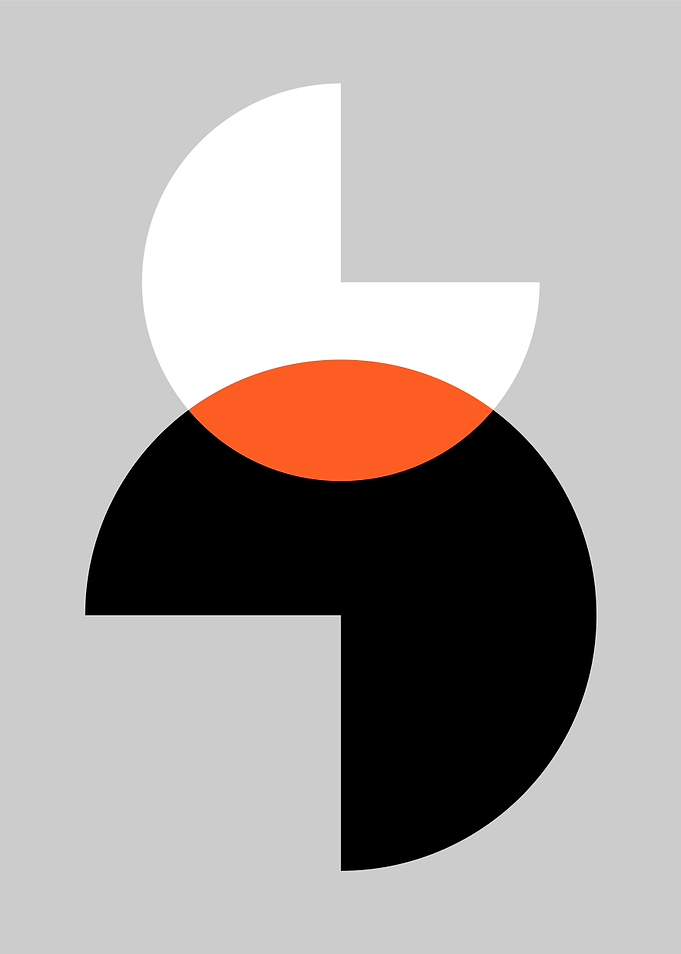 Abstract Geometric Shapes with Overlapping Circles