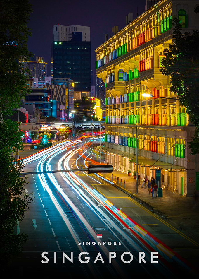 Singapore Cityscape at Night