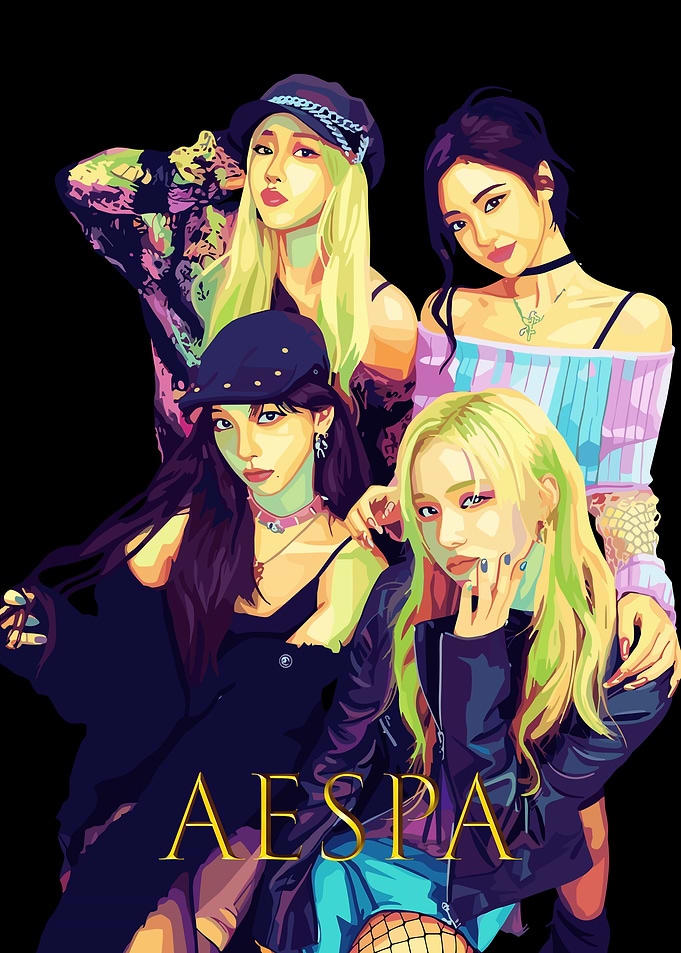 K-Pop Group AESPA Pop Art