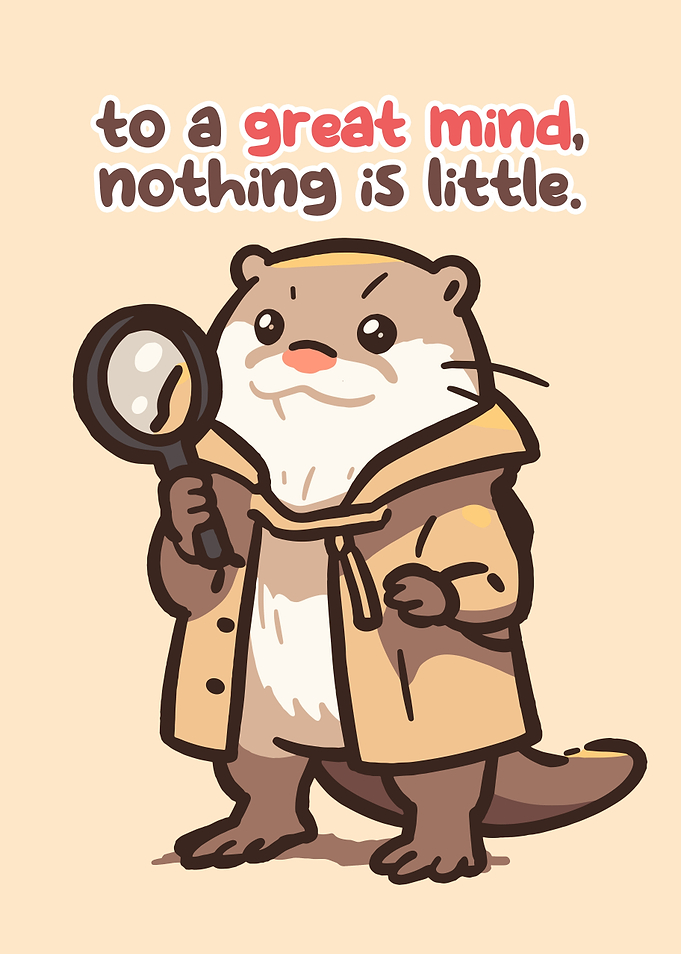 Detective Otter with Magnifying Glass