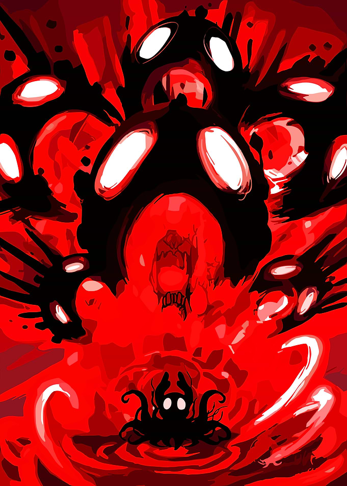 Dark Fantasy Creature Confrontation