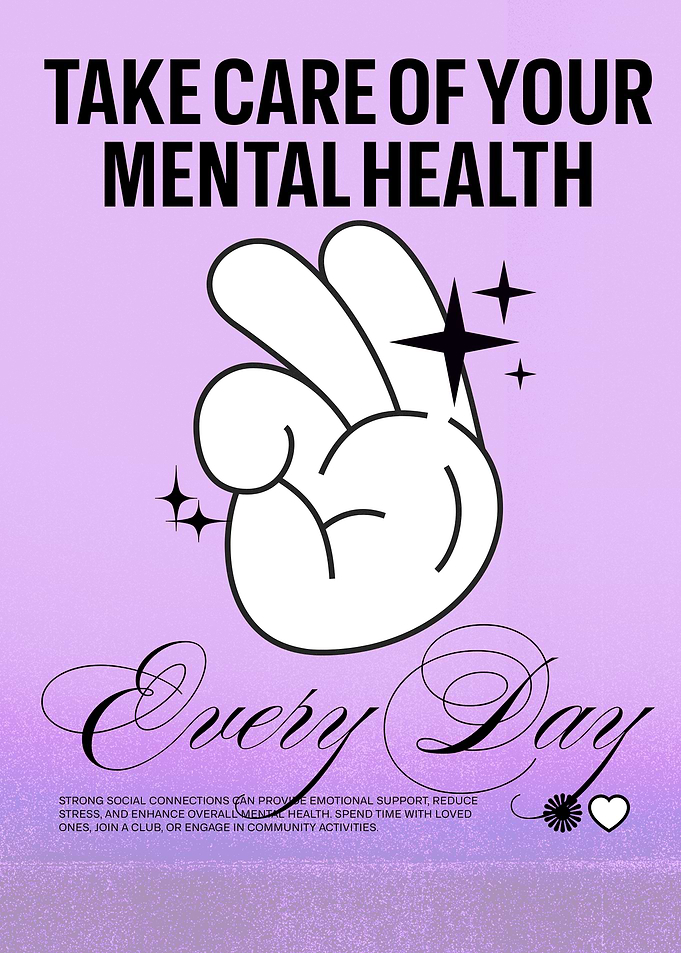 Take Care of Your Mental Health Every Day Poster