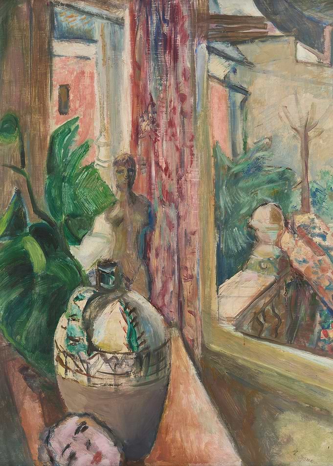 Still Life with Sculpture and Vase