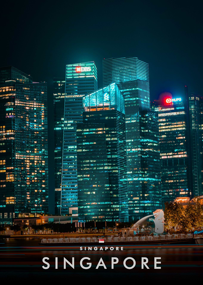 Singapore Skyline at Night