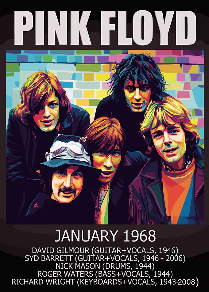Pink Floyd January 1968 Pop Art