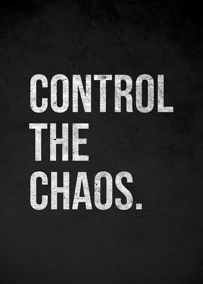 Control The Chaos Text Art