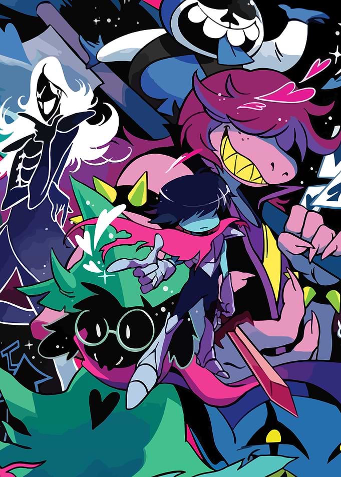 Deltarune Characters Group Illustration