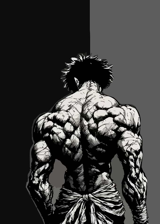 Muscular Back of a Man