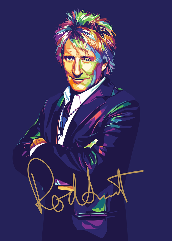 Rod Stewart Pop Art Portrait