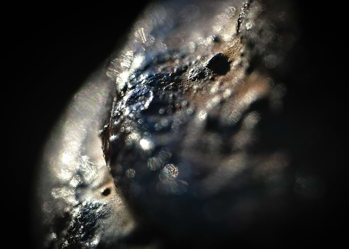 Abstract Macro Metal Texture with Bokeh