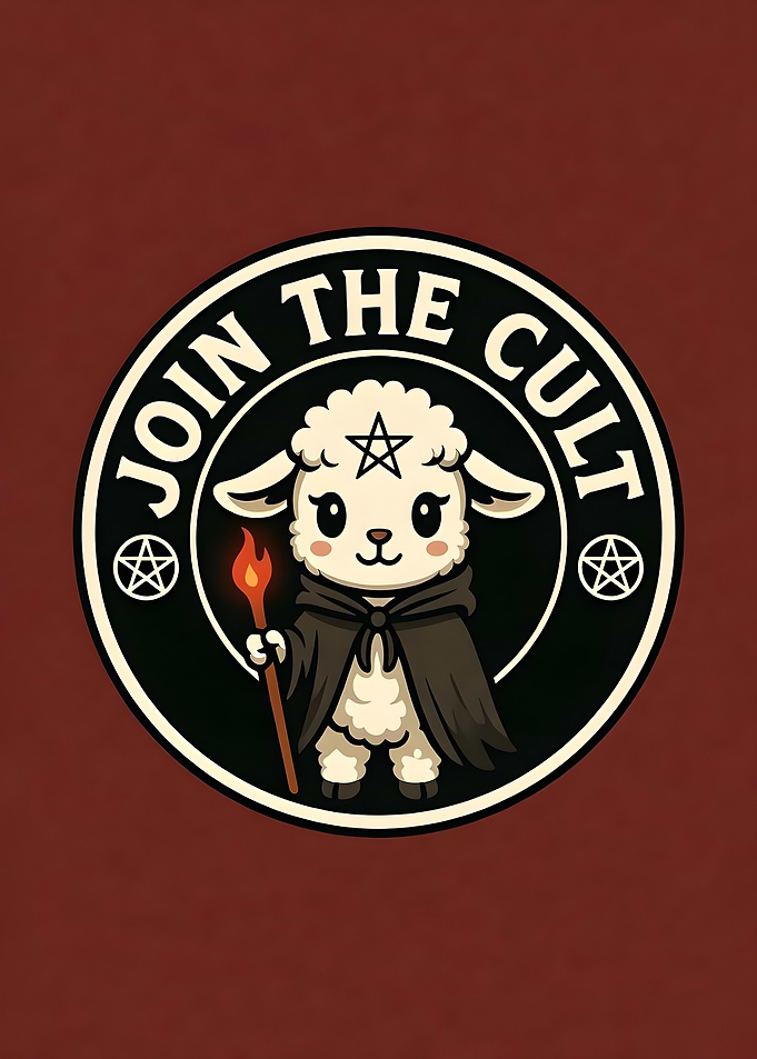 Cute Sheep Holding Torch