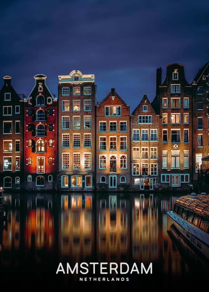 Amsterdam Canal at Night