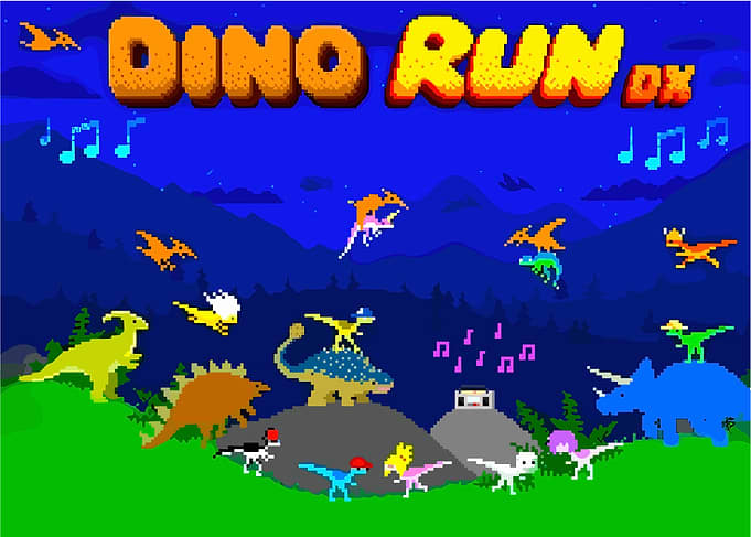 Dino Run DX Pixel Art