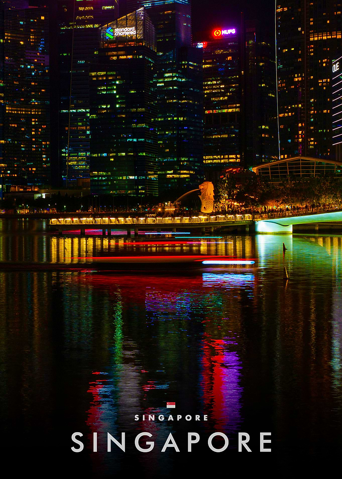 Singapore Skyline at Night
